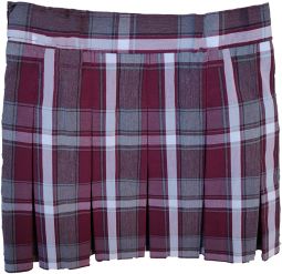Plaid Skirt, Maroon